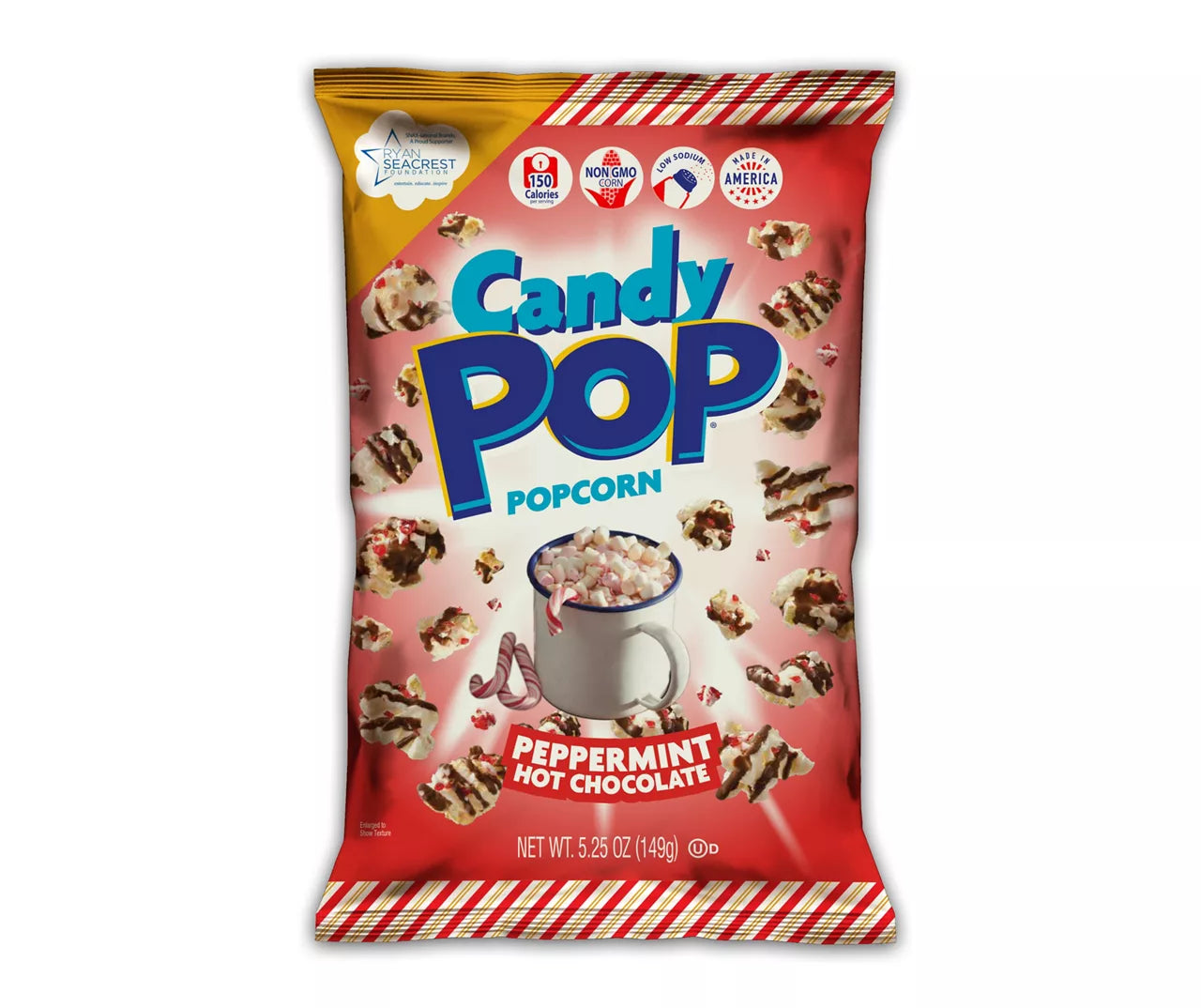 Candy pop peppermint hot chocolate popcorn 149g